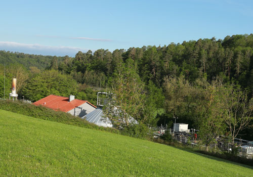 Blick vom Mühlhaldenweg auf das Klärwerk Dagersheim-Darmsheim
