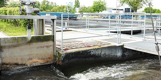 Zulaufgerinne zur Vorklärung